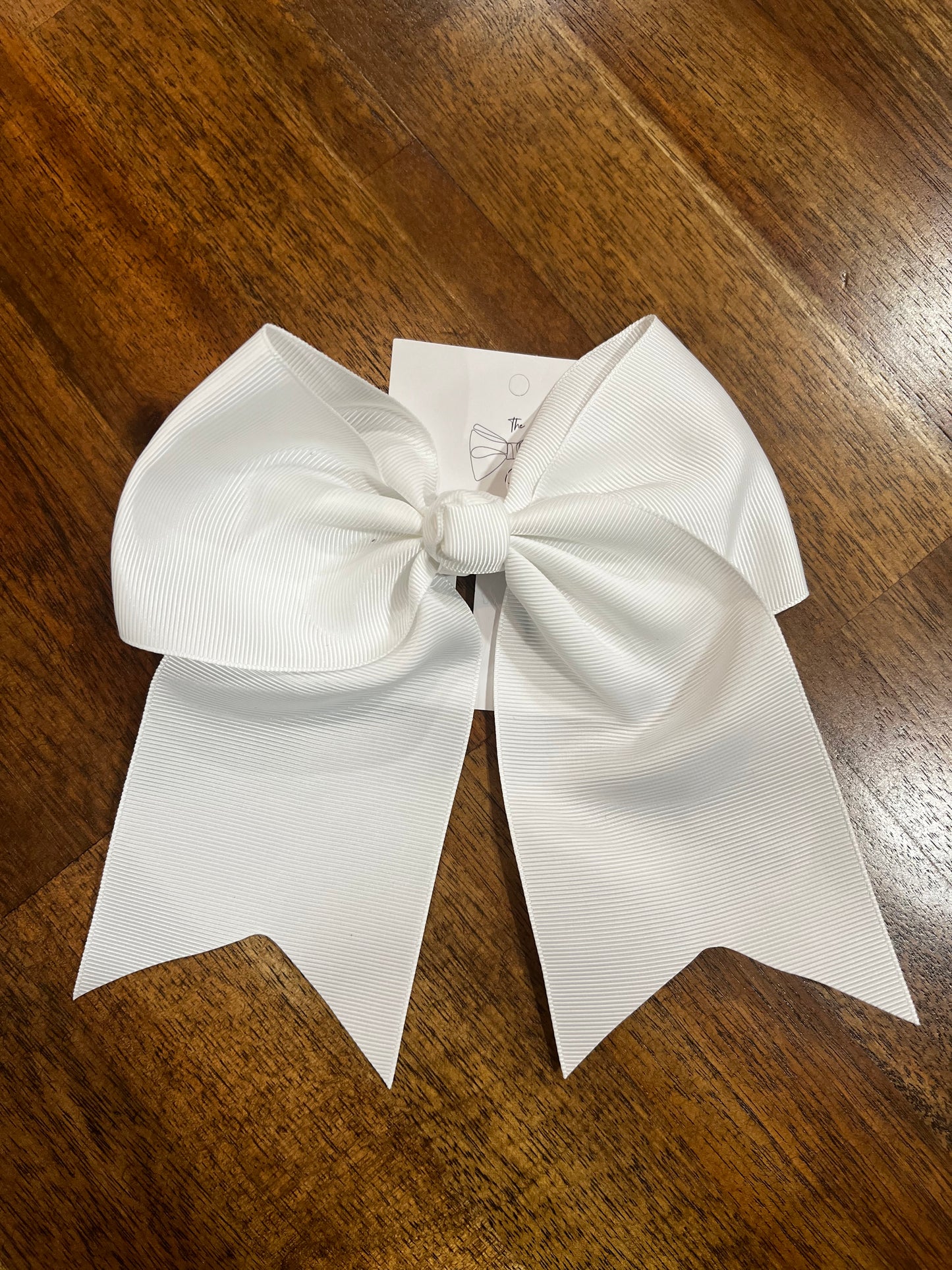 White Ponytail Bow