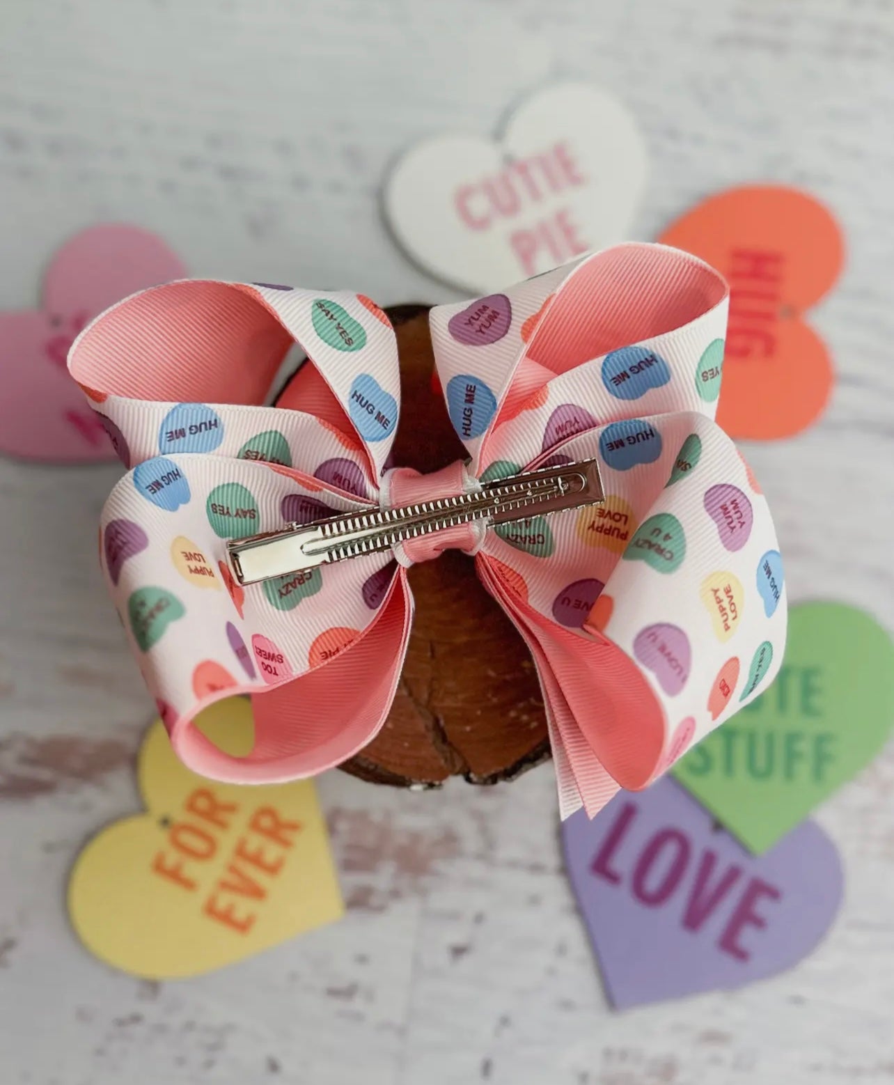 Conversation Hearts Double Bow