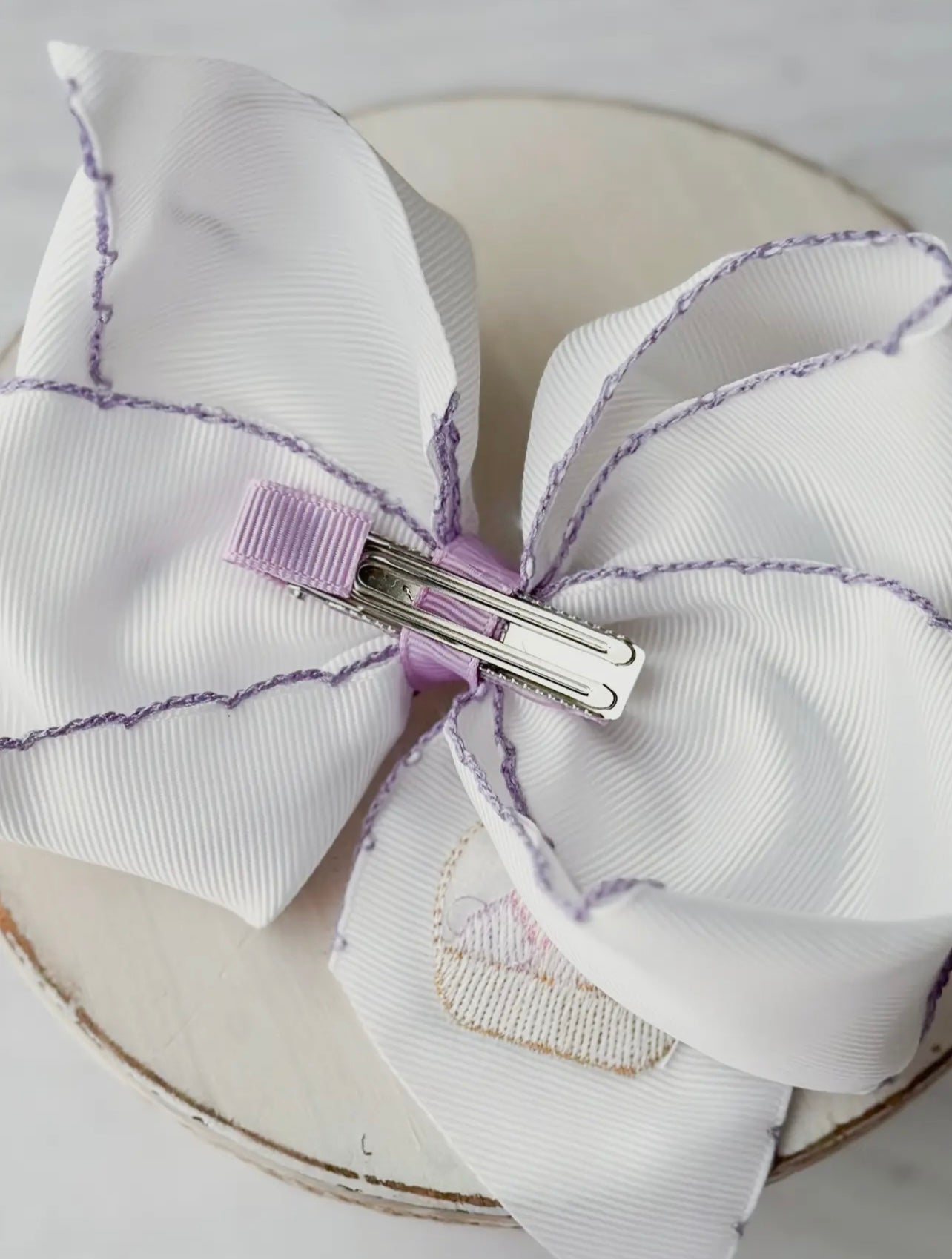 Embroidered Egg Hunt Bow