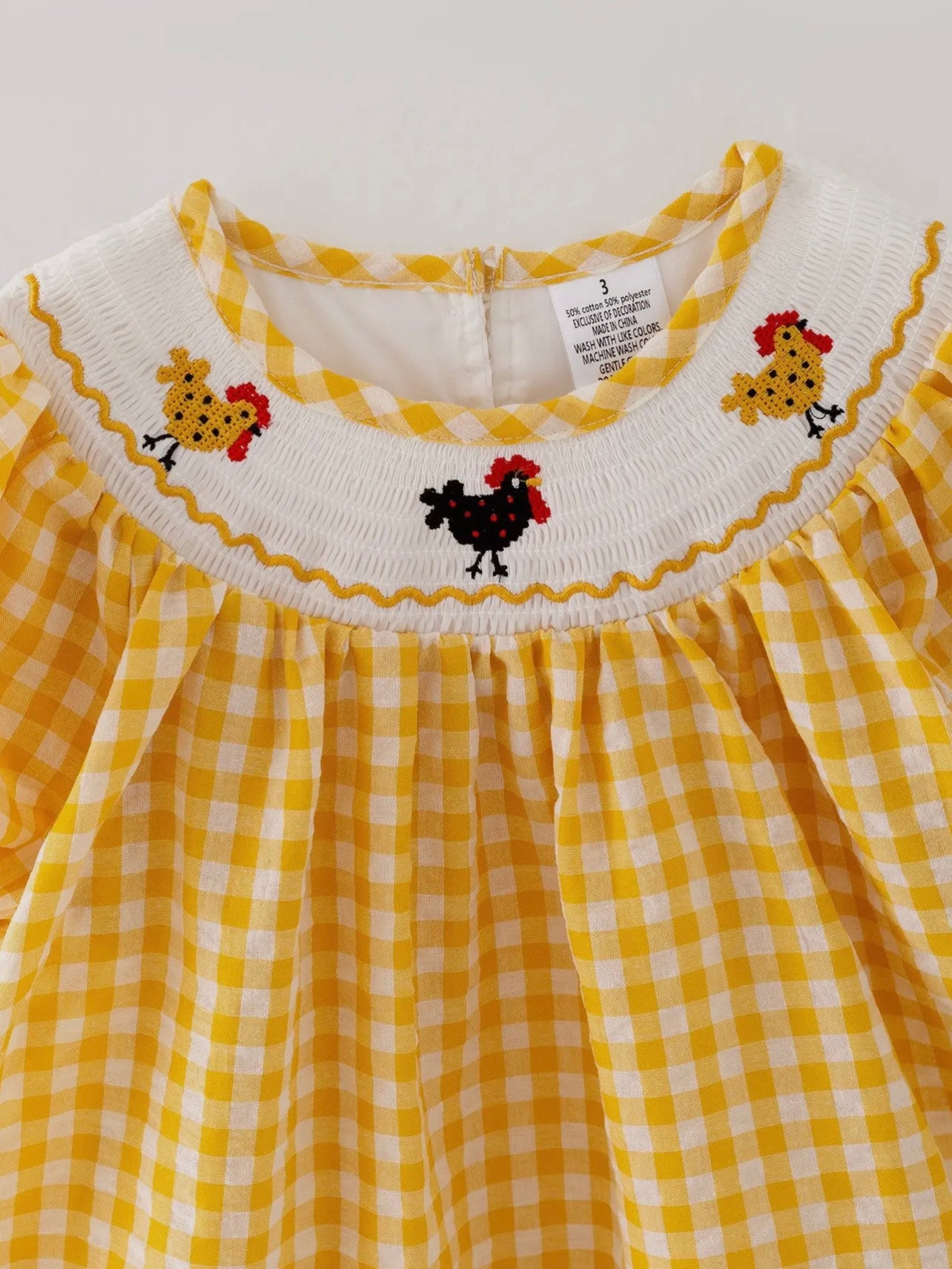 Girls Yellow Gingham Dress