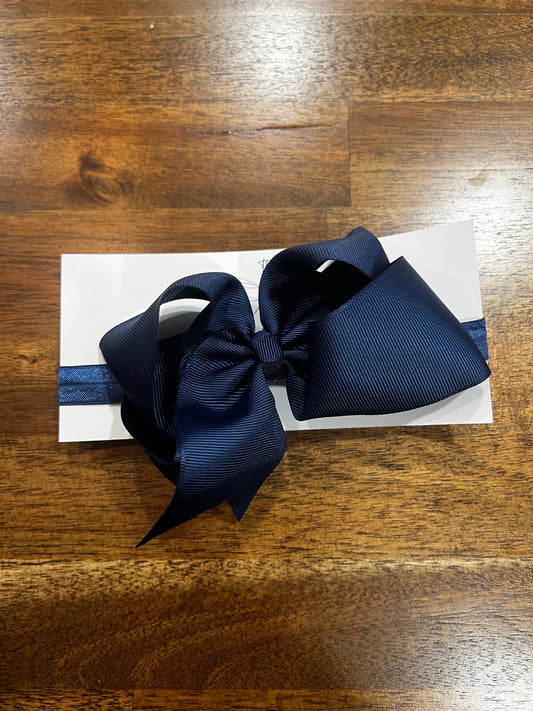 Navy Headband Bow