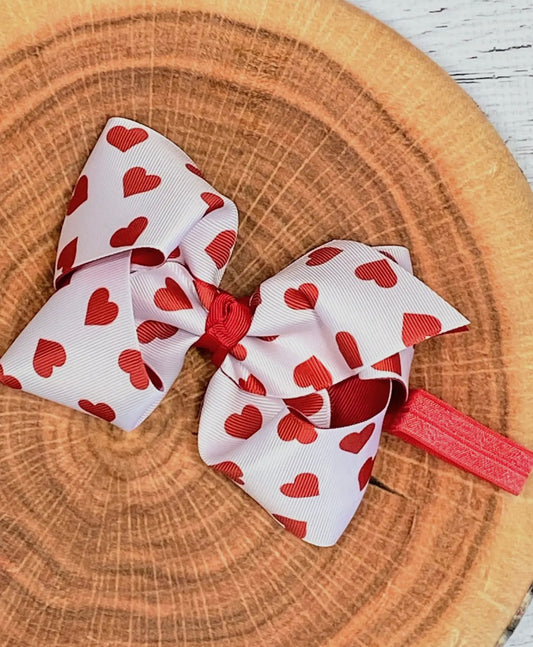 Headband Heart Bow