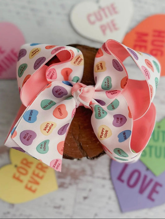 Conversation Hearts Double Bow